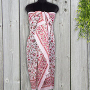 Beautiful Floral Print Scarves,Indian Cotton Hand Block Print Sarong, Handmade Cotton Duppata, Decorative Women Beach Wear Pareo Indian scarf - CraftJaipur